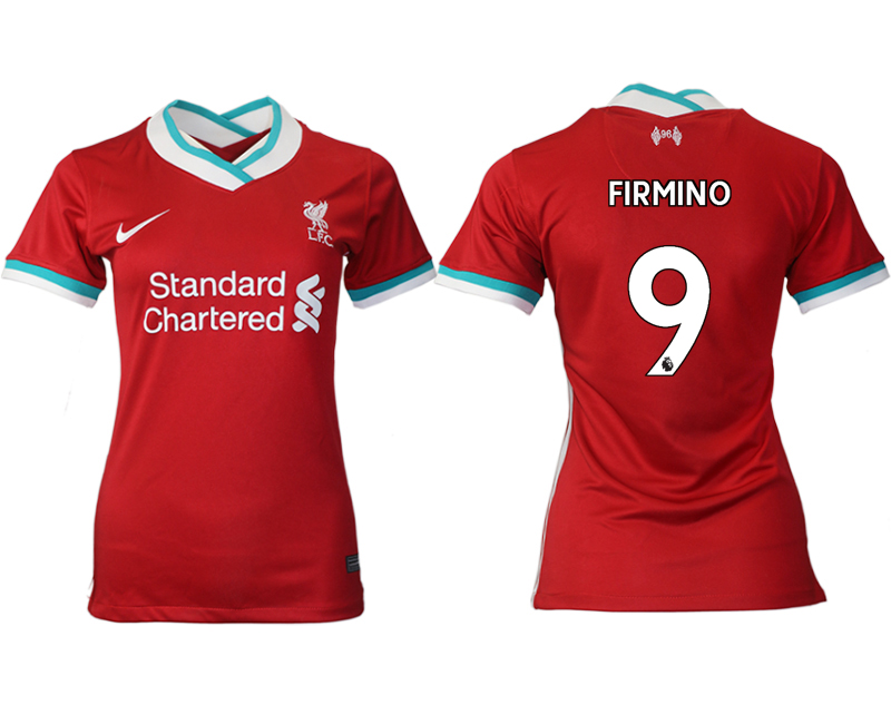 Women 2020-2021 Liverpool home aaa version #9 red Soccer Jerseys